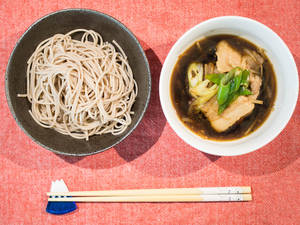 蔥燒豬蕎麥沾麵