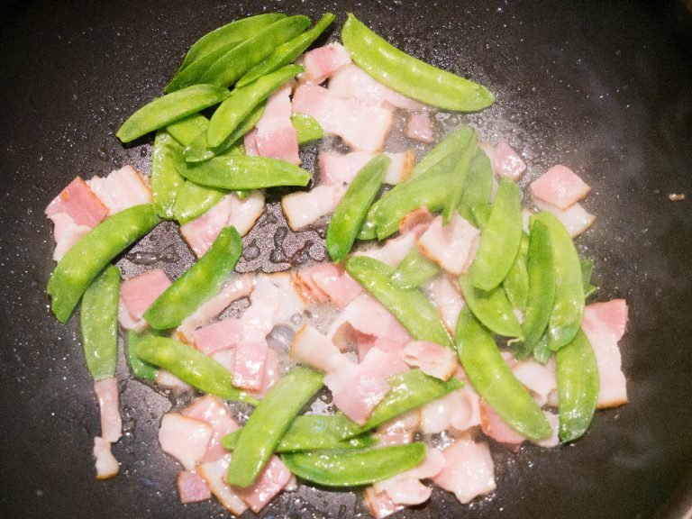 扁豆培根炒蛋 步驟6