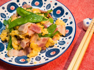 扁豆培根炒蛋