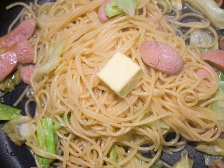 和風高麗菜義大利麵 步驟7