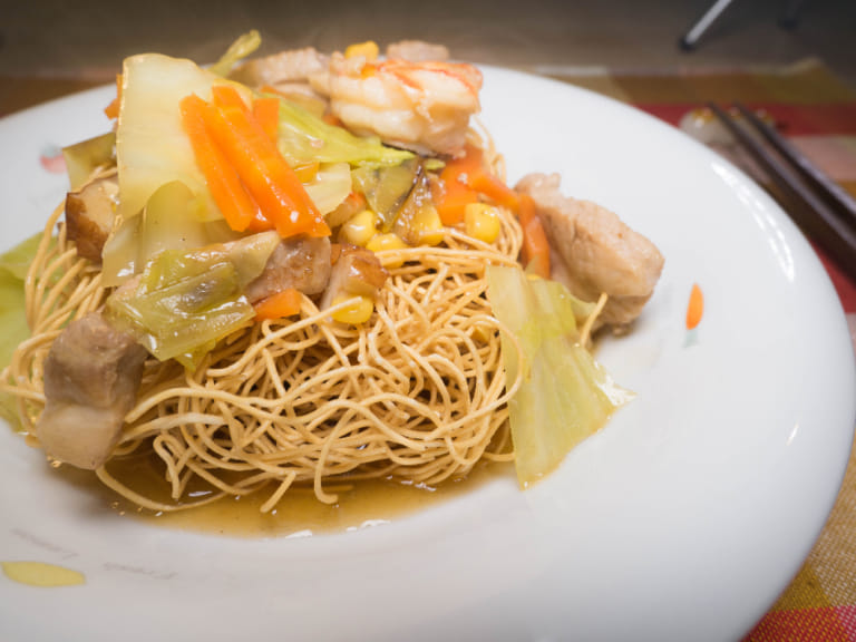 長崎皿烏龍（皿うどん）強棒麵作法 步驟7