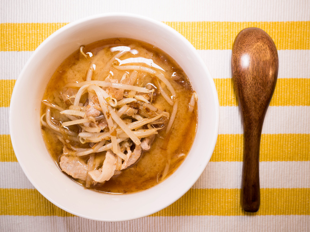 豬肉豆芽味噌湯