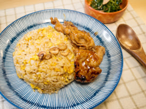 鐵板燒料理｜蒜頭奶油炒飯