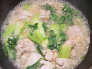 鹽燒青江菜雞腿肉