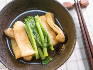 浸煮小松菜炸豆皮 日本男子的日式家庭料理 Tasty Note 每天都有新食譜