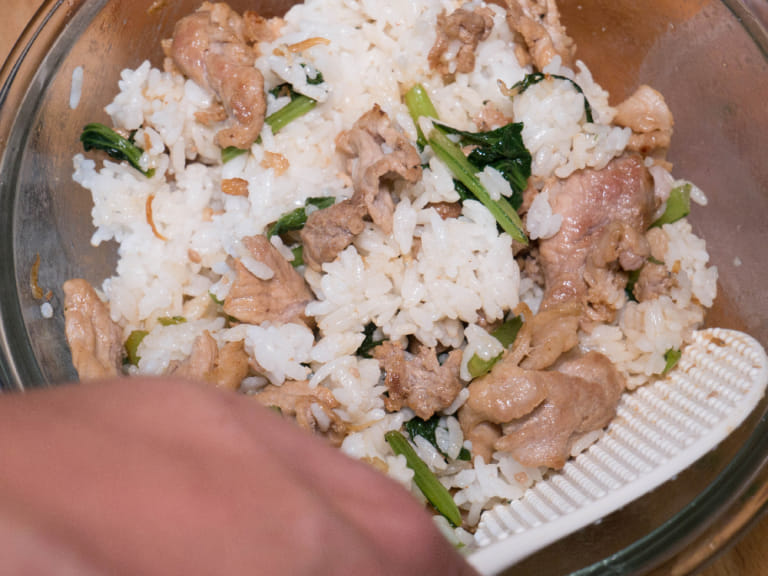 豬肉小松菜拌飯 步驟7