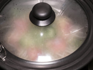 蒸煮鹽燒雞肉豆芽菜