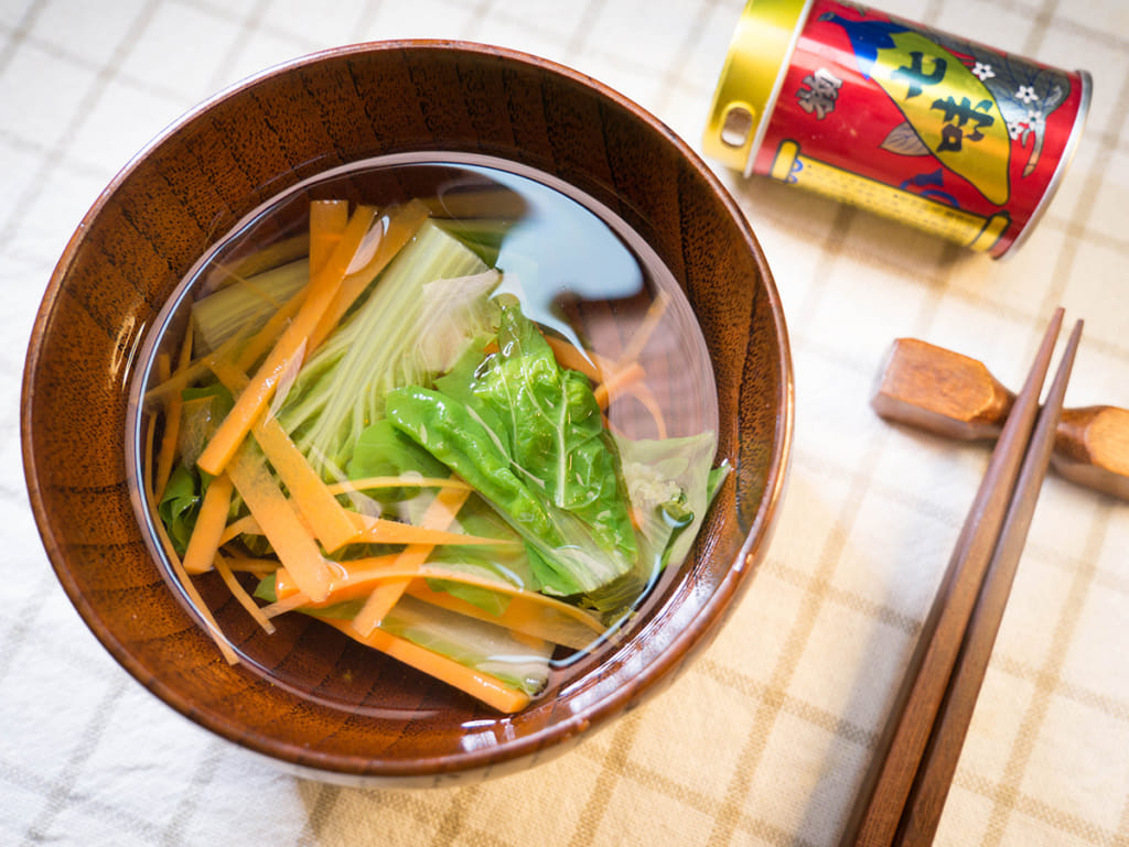 小松菜紅蘿蔔日式清湯（吸い物）
