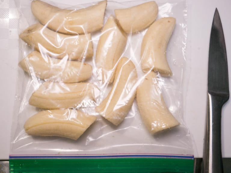 濃醇香的香蕉牛奶冰沙作法 步驟1