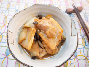 白菜味噌煮雞腿肉