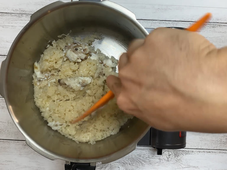 壓力鍋做鯛魚炊飯 步驟4