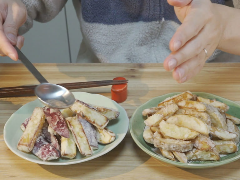 少油版炸地瓜＆炸馬鈴薯條 步驟6