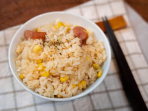 玉米香腸奶油炊飯