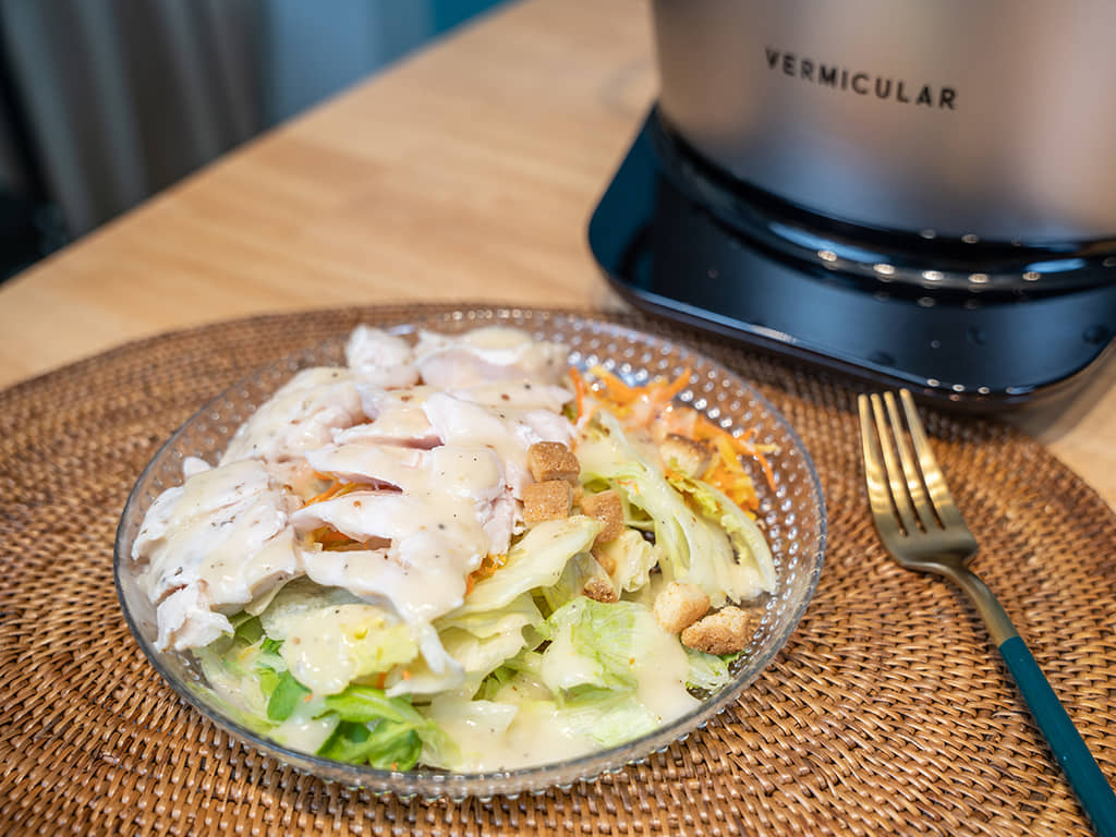 這樣調味超級嫩，舒肥低溫雞胸肉沙拉 ft.貓咪鮮食作法