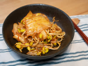 省錢食譜，泡菜炒豆芽