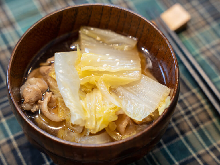 和風豬肉白菜湯 步驟5