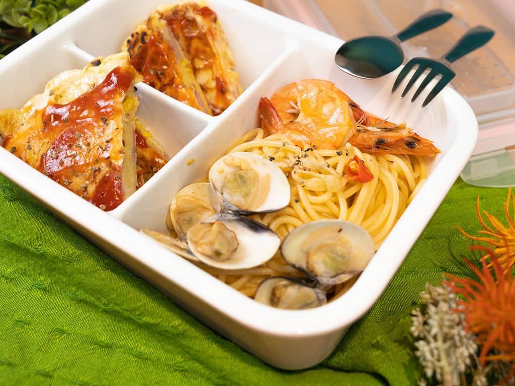 蛤蠣鮮蝦義大利麵peperoncino｜WOKY沃廚極岩炒鍋