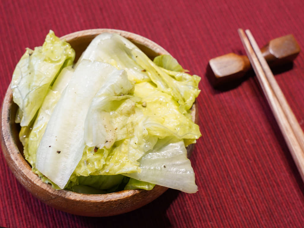 黑胡椒鹽漬萵苣｜全聯百元定食