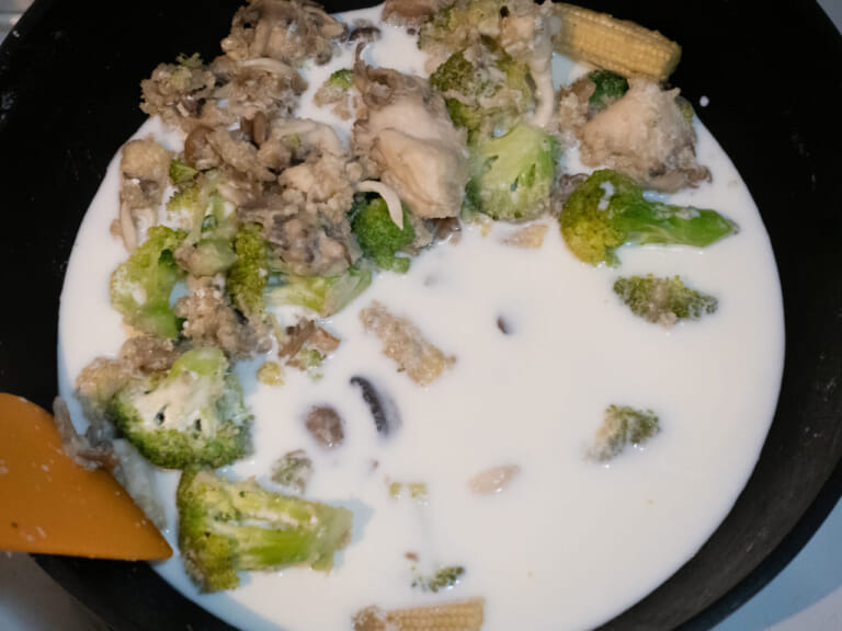 百菇野菜奶油濃湯 步驟4