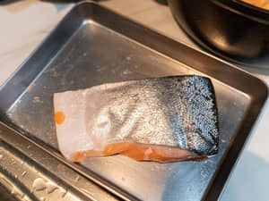 地瓜鮭魚炊飯｜紐西蘭庫克山冰河帝王鮭