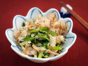減醣料理・和風高湯鮪魚涼拌菠菜