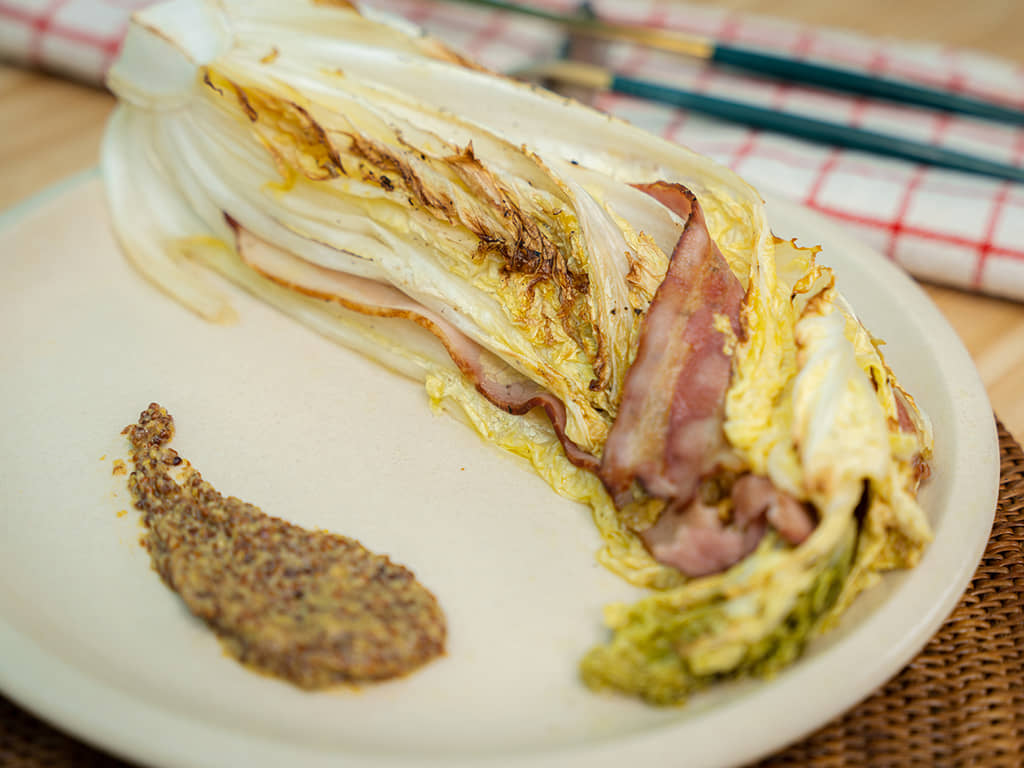 【減醣料理】烤千層白菜培根