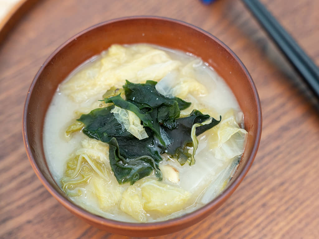 大同電鍋做白菜味噌湯