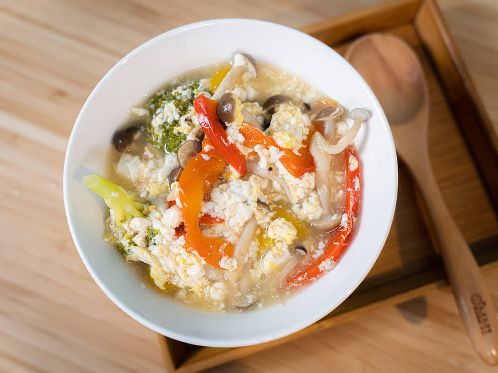 減醣料理｜廣東粥風豆腐湯