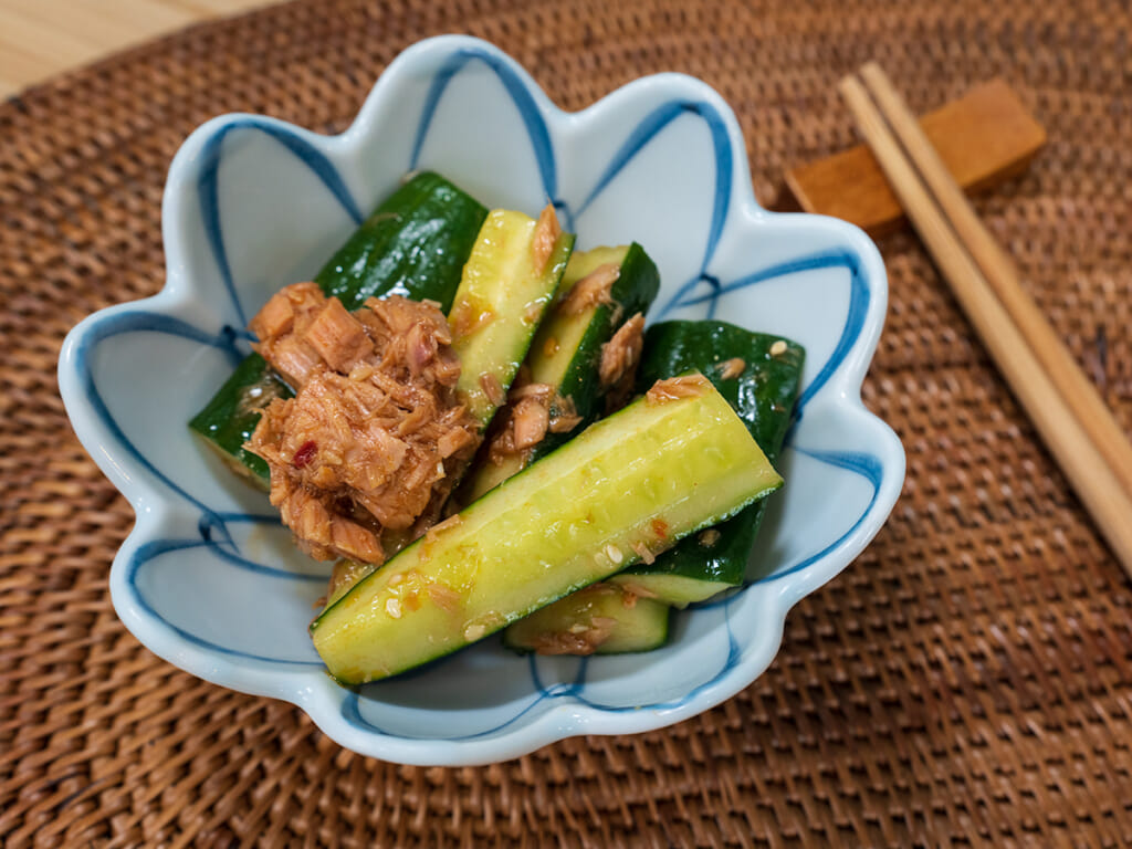 低醣食譜｜辣豆瓣鮪魚拌黃瓜