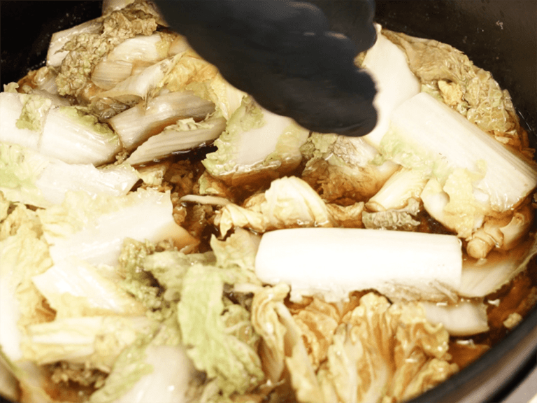 低醣食譜｜娃娃菜豬肉壽喜燒 步驟4