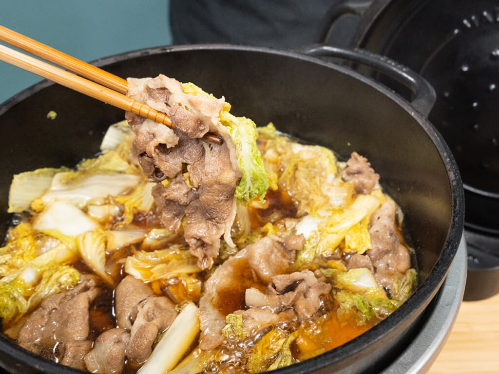 低醣食譜｜娃娃菜豬肉壽喜燒