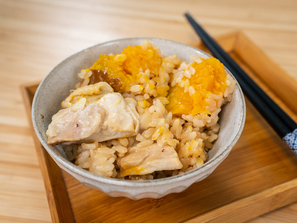 南瓜雞肉炊飯