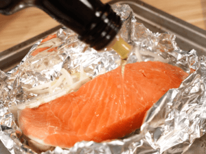 錫箔烤鮭魚