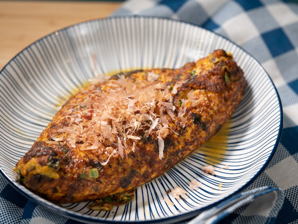 爆多蔥！高湯豆腐歐姆蛋