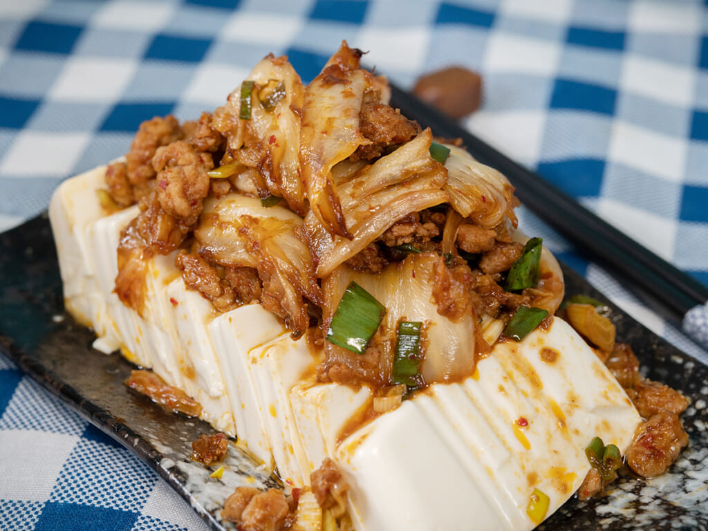 肉末泡菜涼拌豆腐