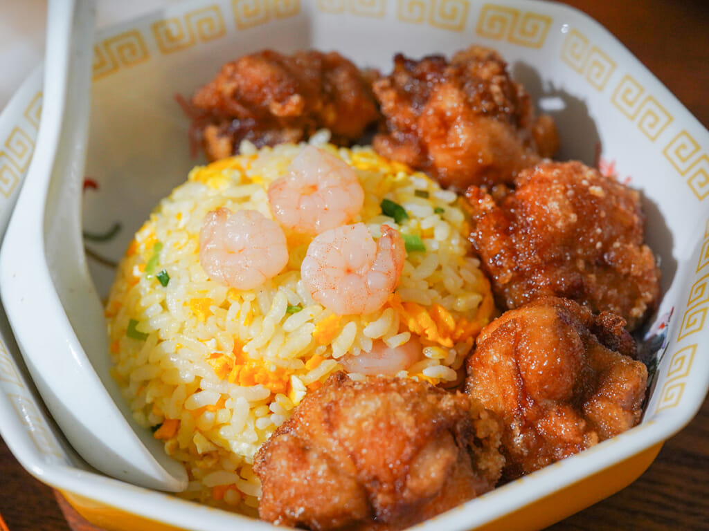唐揚雞炒飯定食