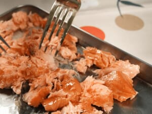 麻油醬香熱燻鮭魚丼