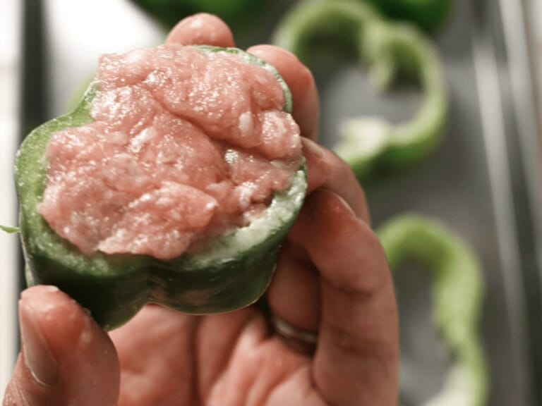 經典便當菜｜青椒釀肉 步驟4