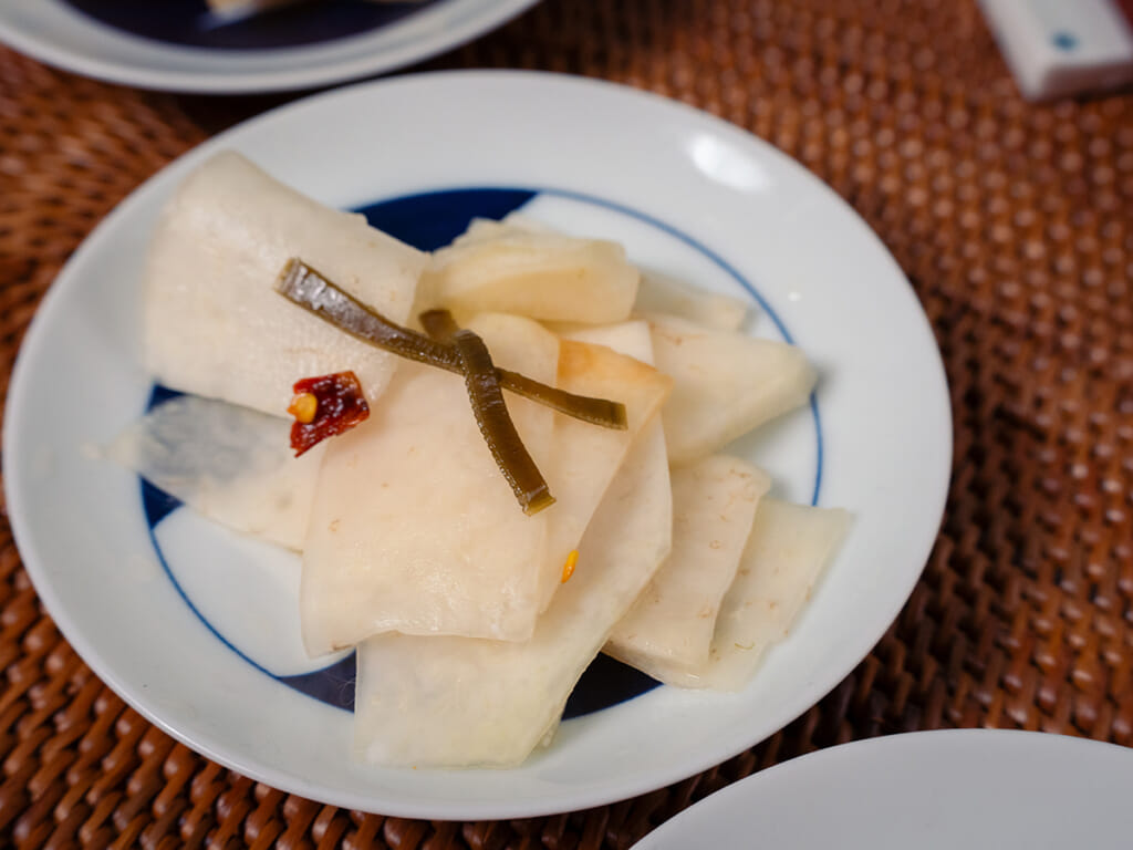 3種日式口味醃大頭菜：淺漬、柚子醋醬油、高湯醬油