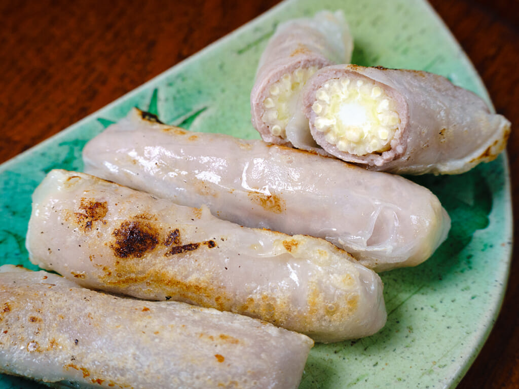 玉米筍米紙肉卷