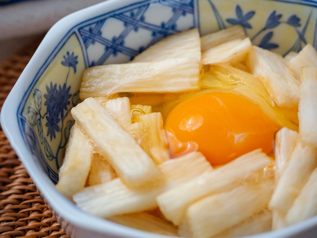 滑生蛋拌山藥小菜