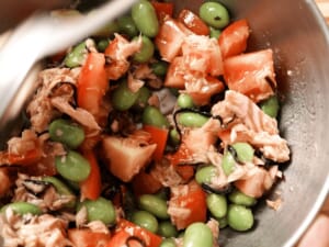 毛豆鹽昆布冷義大利麵
